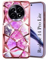 For Realme 14 Pro Lite Back Cover Case (Dual Design Glitter Sparkle and Detachable Diamond Print Case | Soft and Flexible)