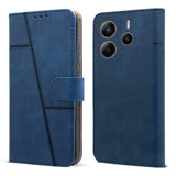 For Redmi Note 14 5G  Flip Cover Case ( Stitched Leather with Magnetic Closure)