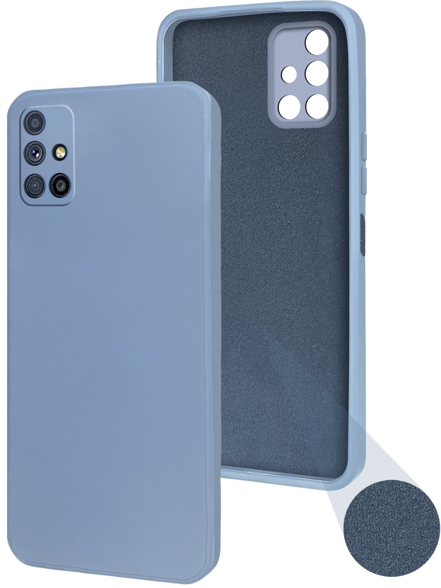 For Samsung Galaxy M51 Back Cover Case (Matte Finish Silicone with Inside Fiber cloth)