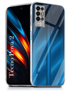 For Tecno Pova 2 Back Cover Case Silicone (Clear Shockproof Case with Camera Protection | Soft and Flexible | Transparent)