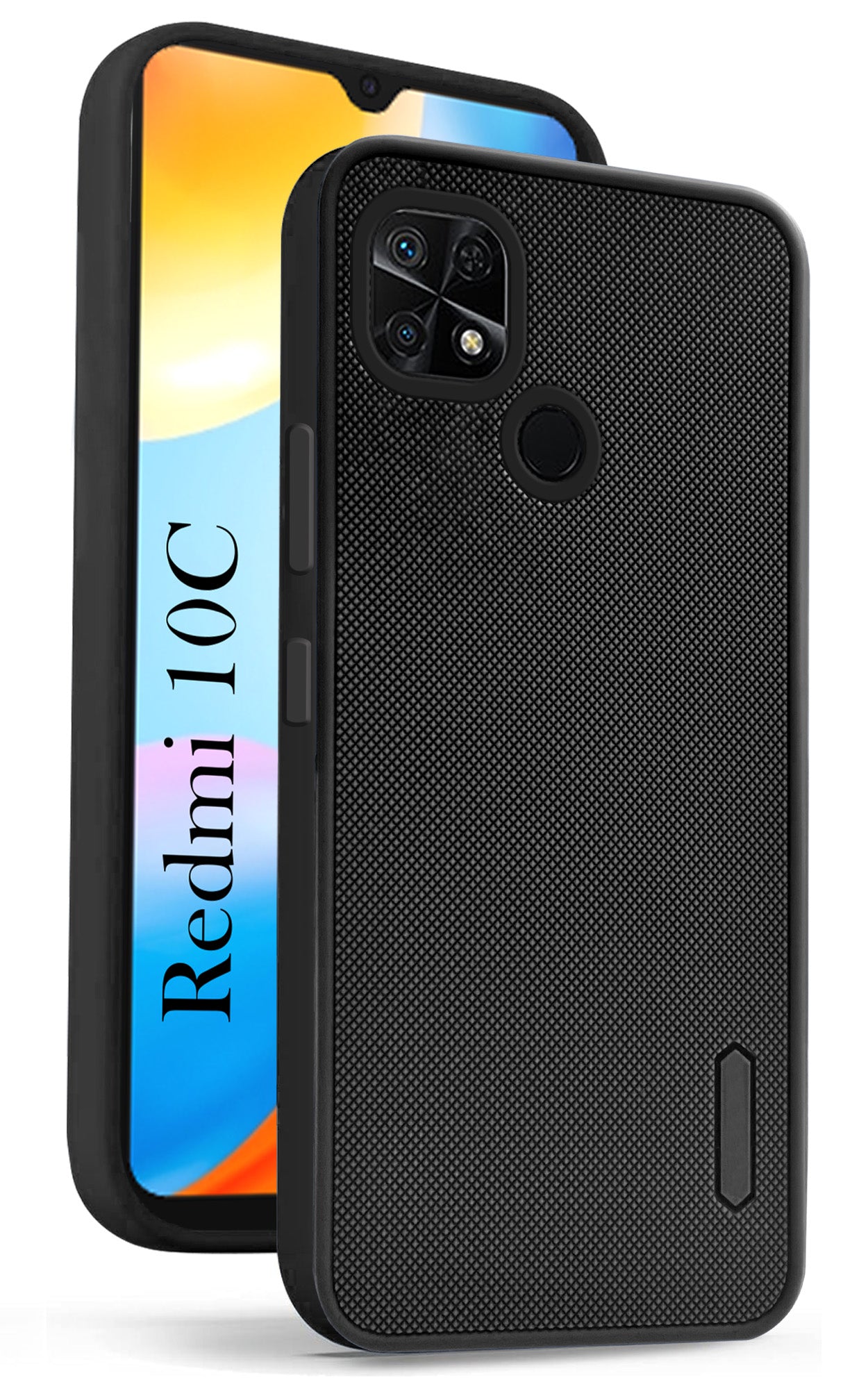 For Xiaomi Redmi 10C Back Cover Case Rubberised (Textured Grip Design | Camera Protection | Slim and Light Weight | Soft Touch and Feel)