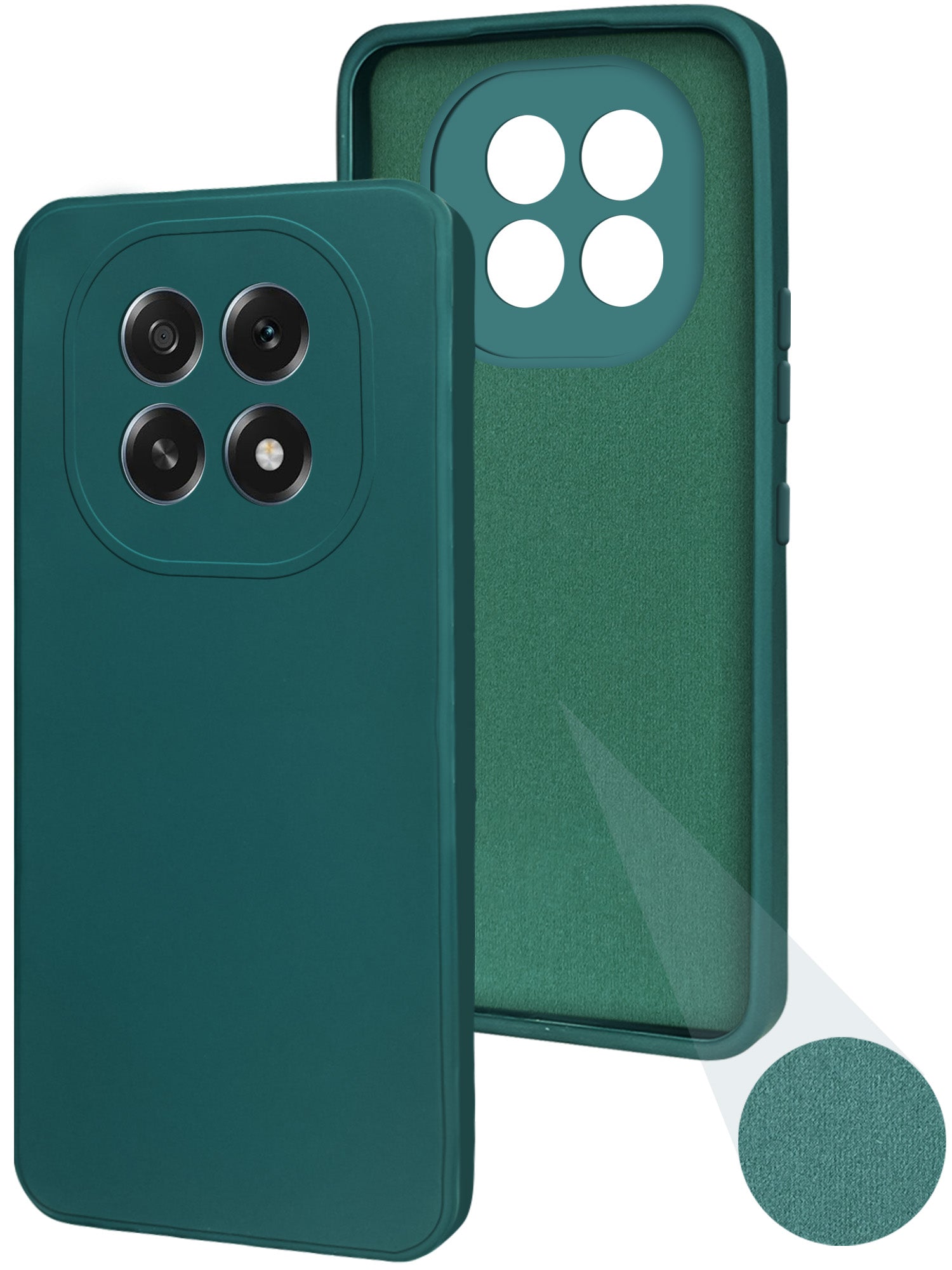 For Oppo F29 Back Cover Case (Matte Finish Silicone with Inside Fiber cloth)