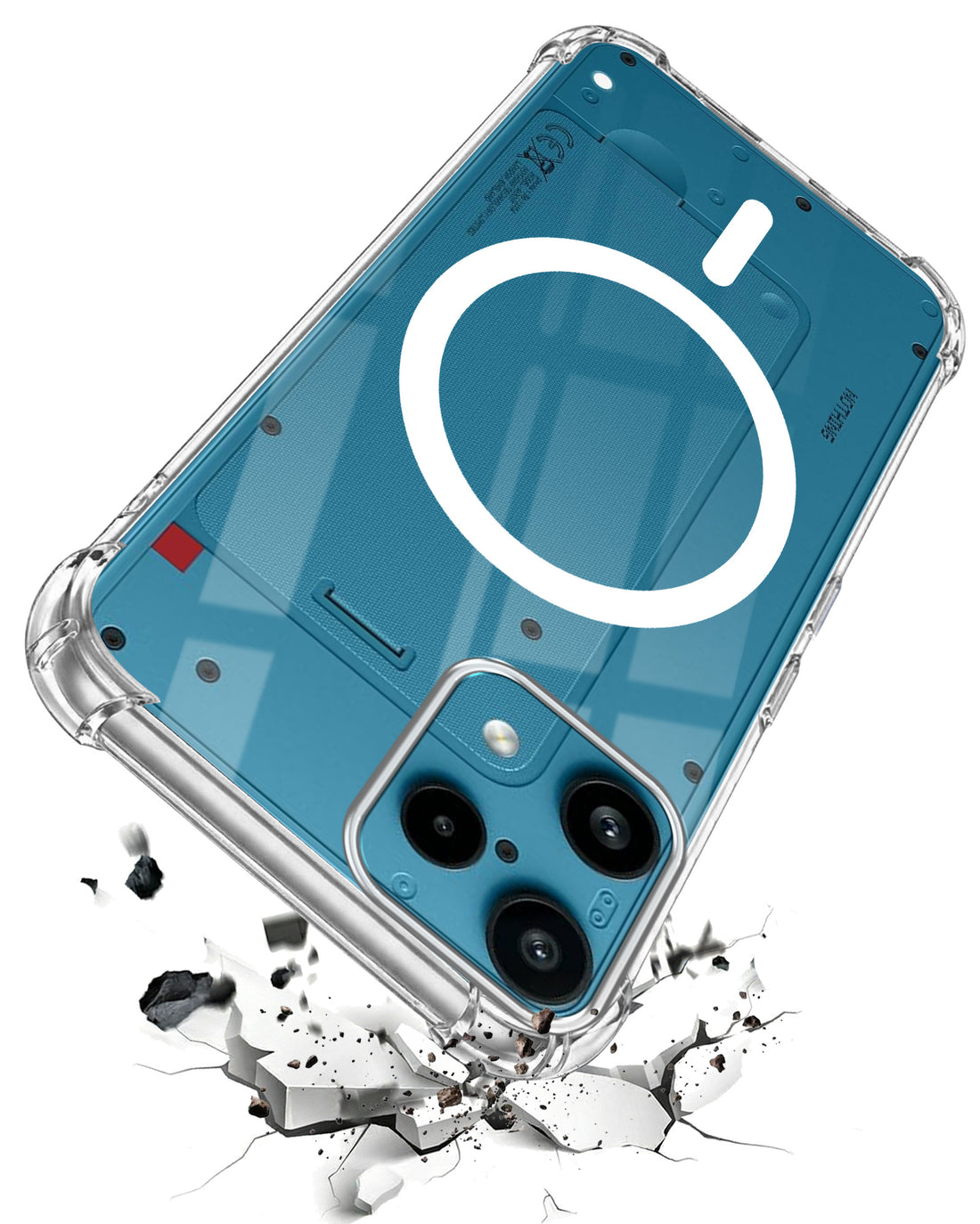 For Nothing Phone 3A Lite Back Cover Shockproof Crystal-Clear (Magsafe Wireless Support | Drop & Camera Protection | Hard Polycarbonate)