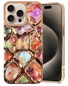 For Apple iPhone 15 Pro Max Back Cover Case ( Dual Design Glitter Sparkle and Detachable Diamond Print Case | Soft and Flexible)