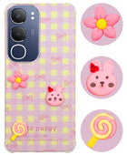 For Vivo Y29 Back Cover Case (3D Cute Cartoons | Hard Back Side Soft | Matte Premium Finish | HD Printing)