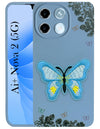 For Ai+ Nova 2 5G Back Cover Case (Soft Butterfly Embroidery | Women Teen Girls | Camera Protection| Matte Silicone)