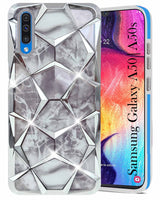 For Samsung Galaxy A50 | Galaxy A50s Back Cover Case (Dual Design Glitter Sparkle and Detachable Diamond Print Case | Soft and Flexible)