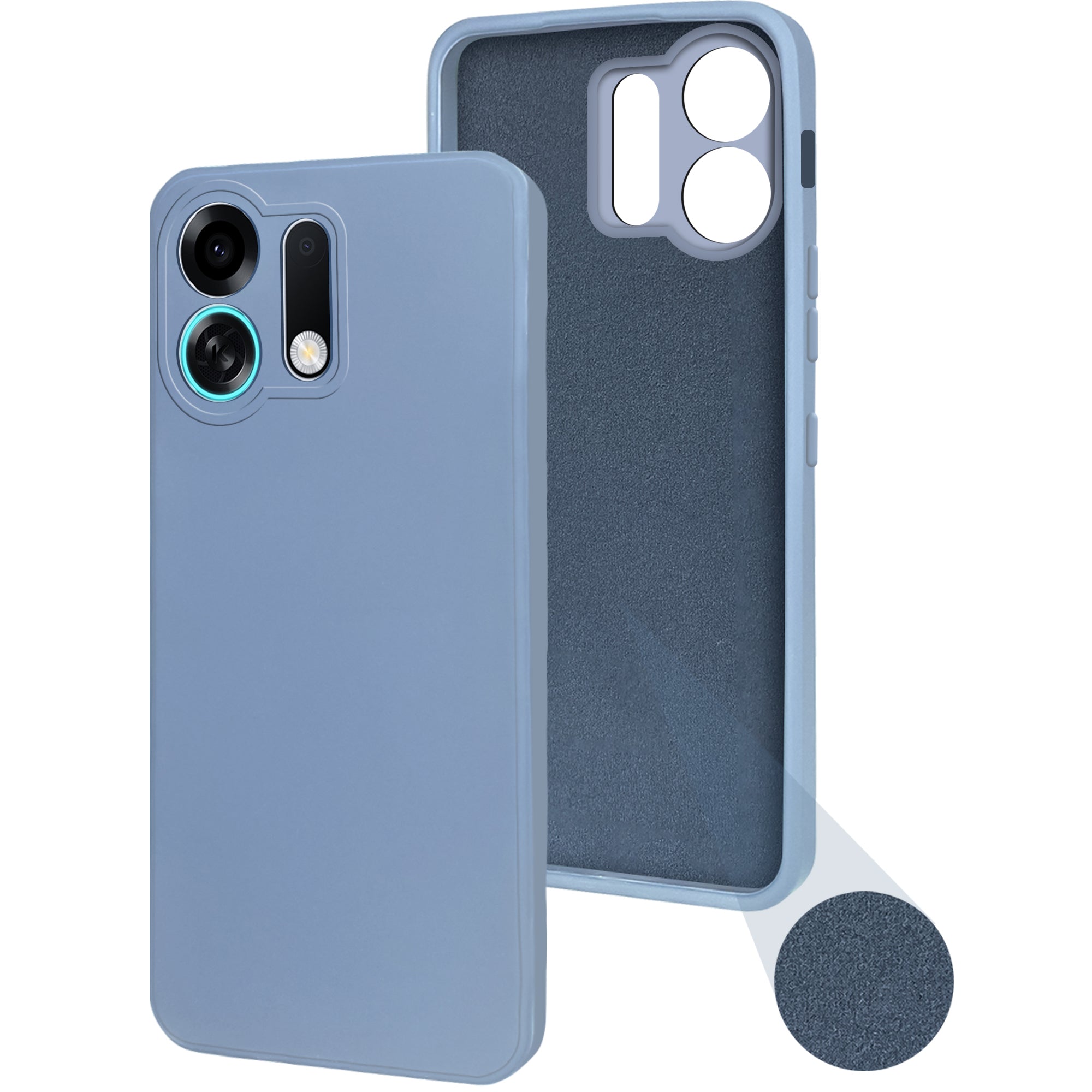 For Oppo K13 Turbo | Oppo K13 Turbo Pro Back Cover Case (Matte Finish Silicone with Inside Fiber cloth)