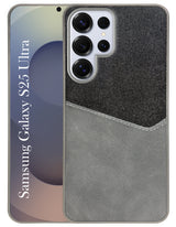 For Samsung Galaxy S25 Ultra Back Cover Case (Dual PU Leather Stitch | Professional Minimalist | Soft and Flexible)