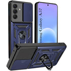 For Samsung Galaxy A57 5G Back Cover Case Hybrid Armor (Sliding Shutter Camera Protection | Polycarbonate |Ring Holder Kickstand)