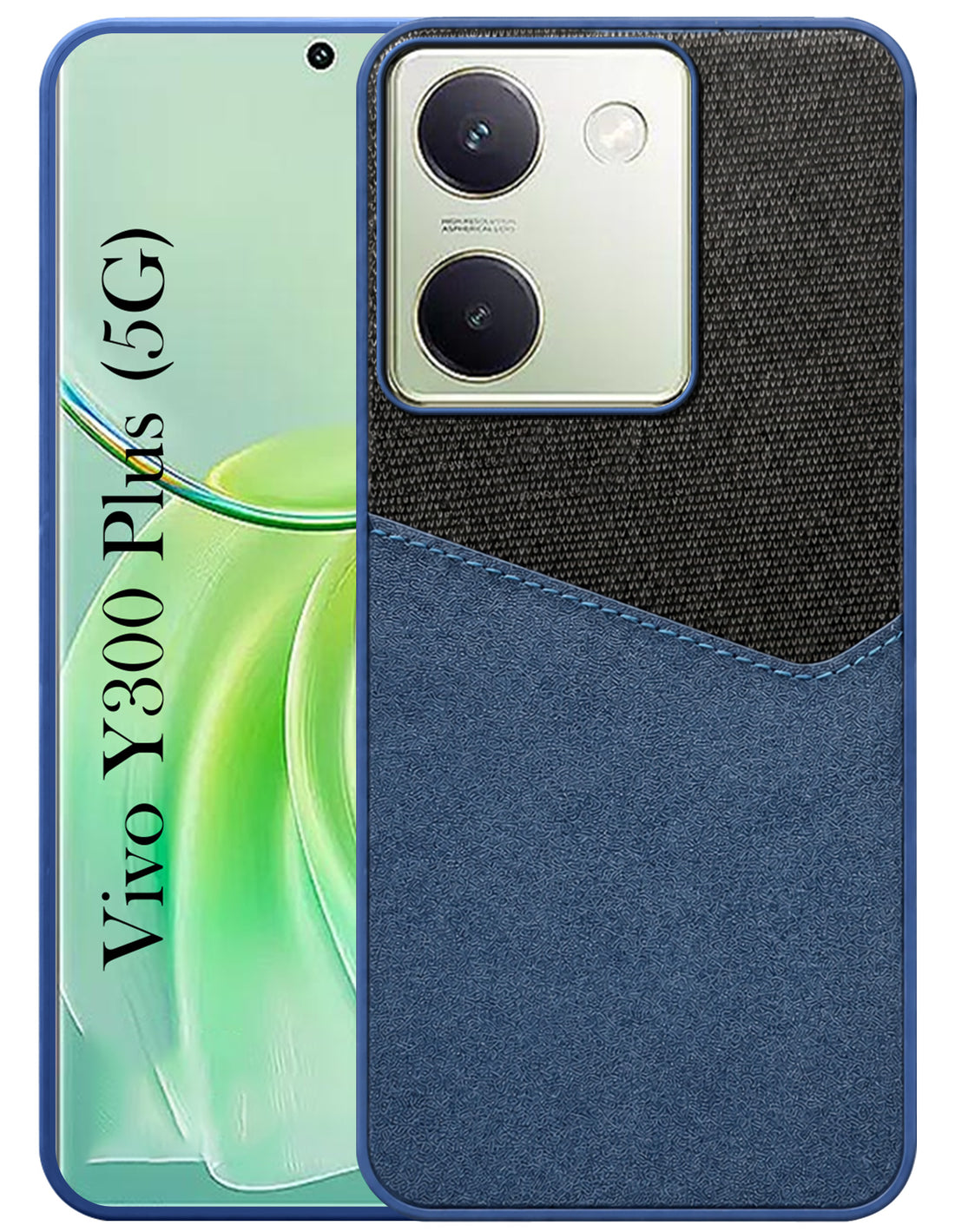 For Vivo Y300 Plus Back Cover Case (Dual PU Leather Stitch | Professional Minimalist | Soft and Flexible)