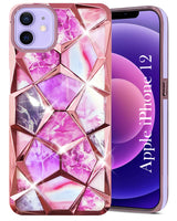 For Apple iPhone 12 Back Cover Case (Dual Design Glitter Sparkle and Detachable Diamond Print Case | Soft and Flexible)