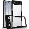 For Tecno Pova Slim Back Cover Case Hybrid (Shockproof with Polycarbonate Clear Panel | Professional Black)