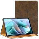 For Motorola Tab G70 11 Inch Flip Cover Folio Cover (PU Leather | Multi-Angle Smart Stand | Card Storage Slots | Silicone Back Pouch)