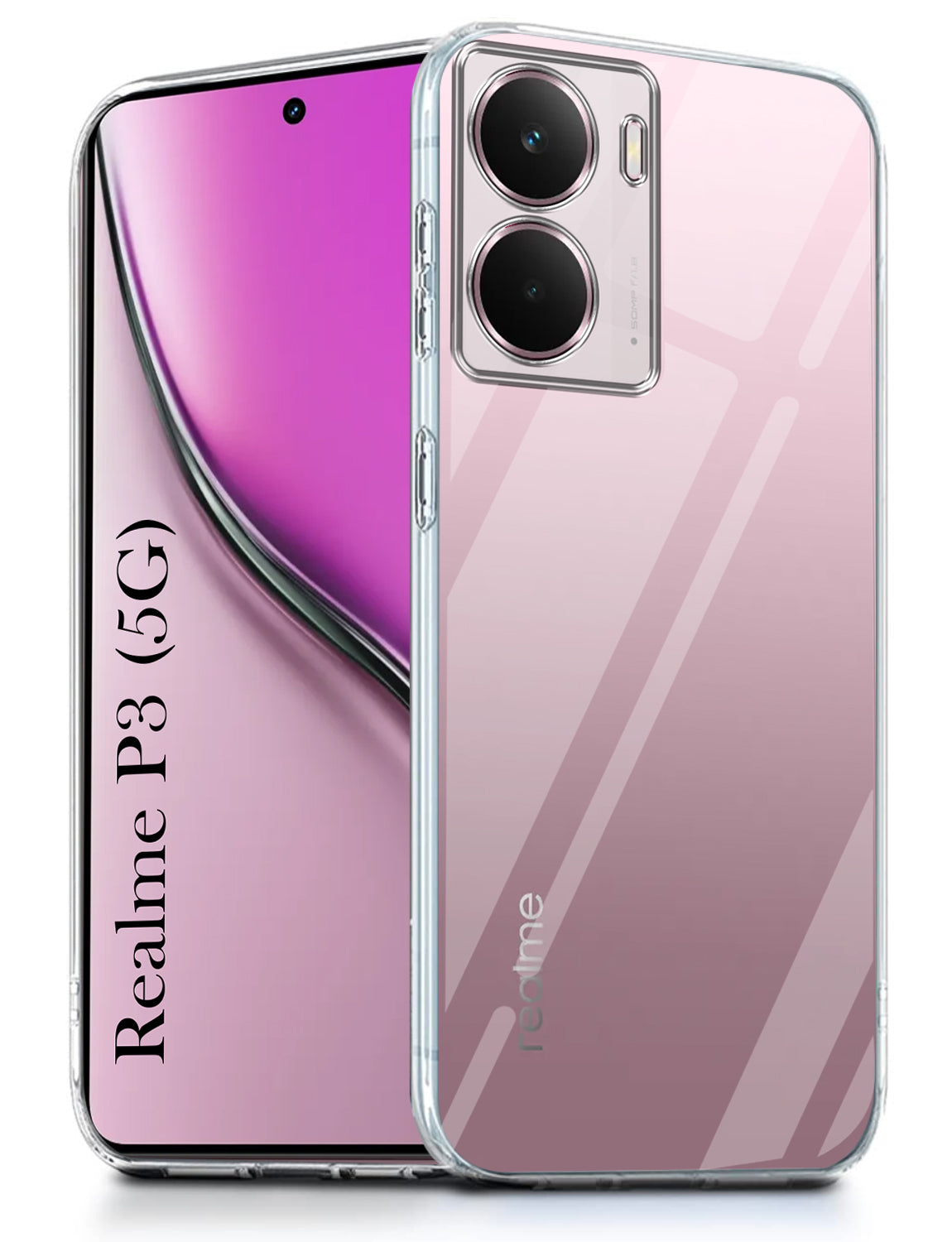 For Realme P3 Back Cover ( Silicone Clear Shockproof Case with Camera Protection | Soft and Flexible | Transparent)
