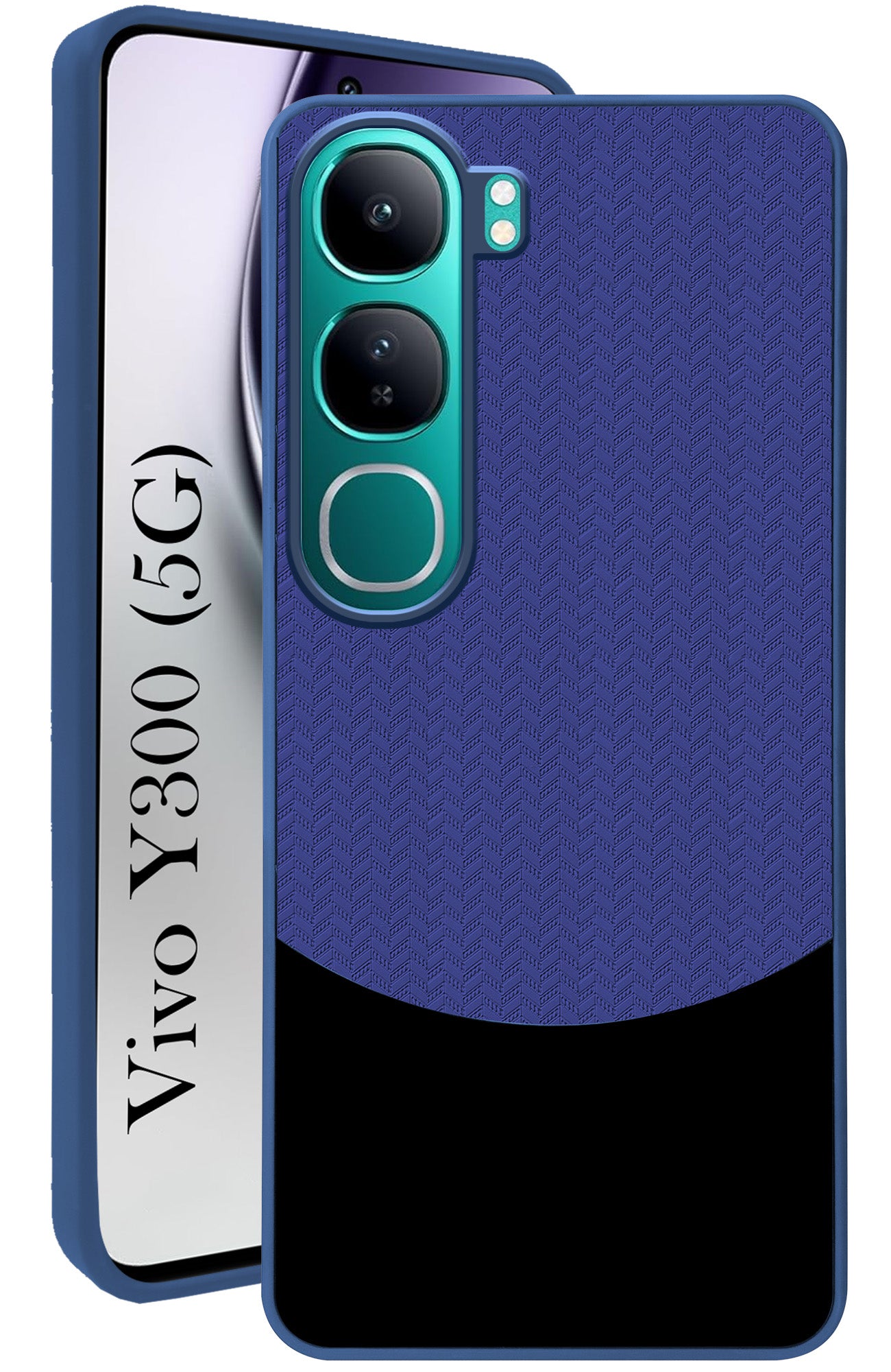 For Vivo Y300 Back Cover Case (Elegant PU Leather Finish | Premium Minimalist Professional | Camera Protection Bump)