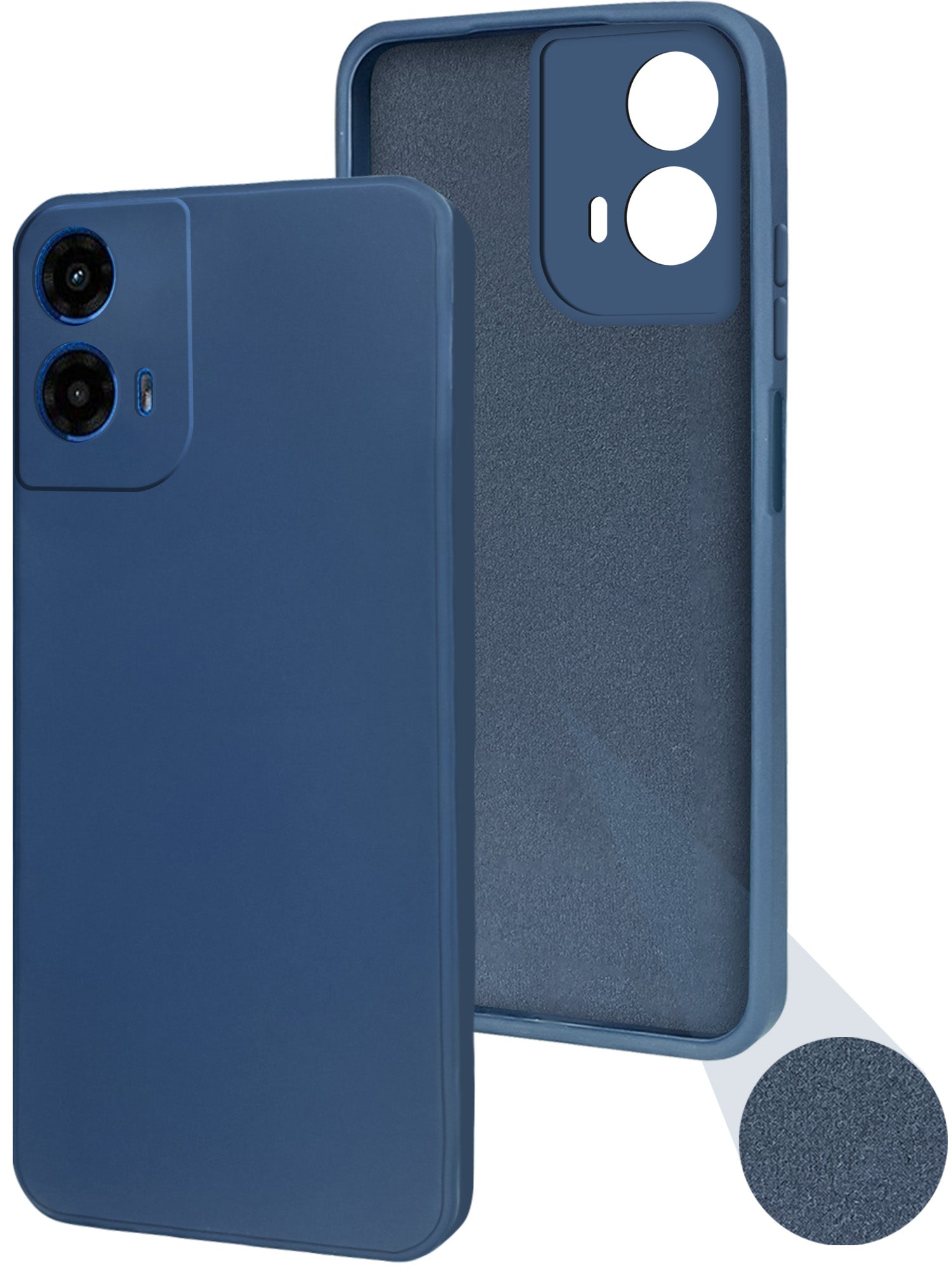 For Motorola Moto G45 Back Cover Case (Matte Finish Silicone with Inside Fiber cloth)