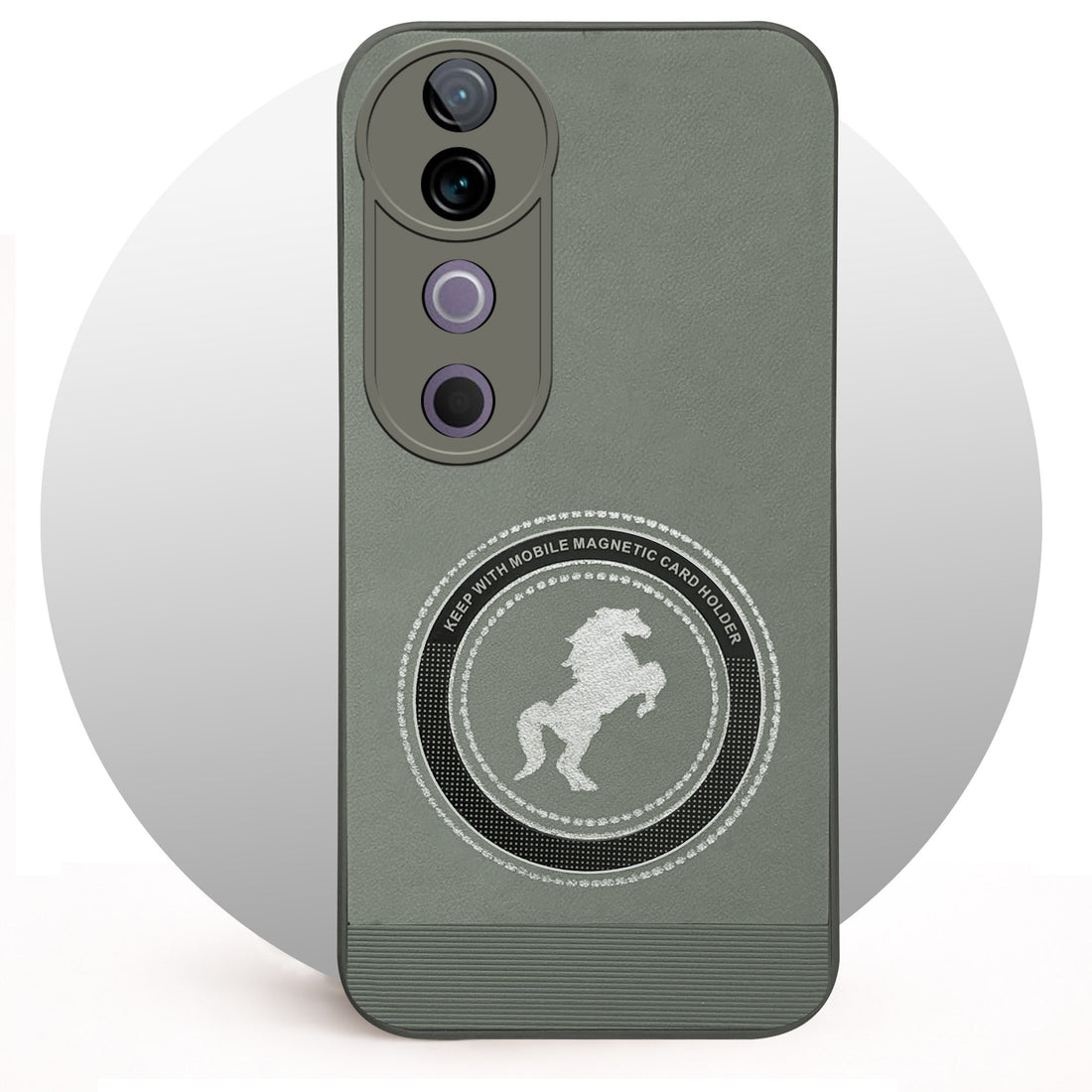 For Vivo V40 | Vivo V40 Pro 5G Back Cover Case PU Leather Finish (Professional Minimalist Texture | MagSafe Compatile | Camera Protection | Sleek Sober Formal)