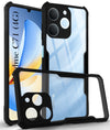 For Realme C71 Back Cover Case ( Shockproof with Polycarbonate Clear Panel | Professional Black)