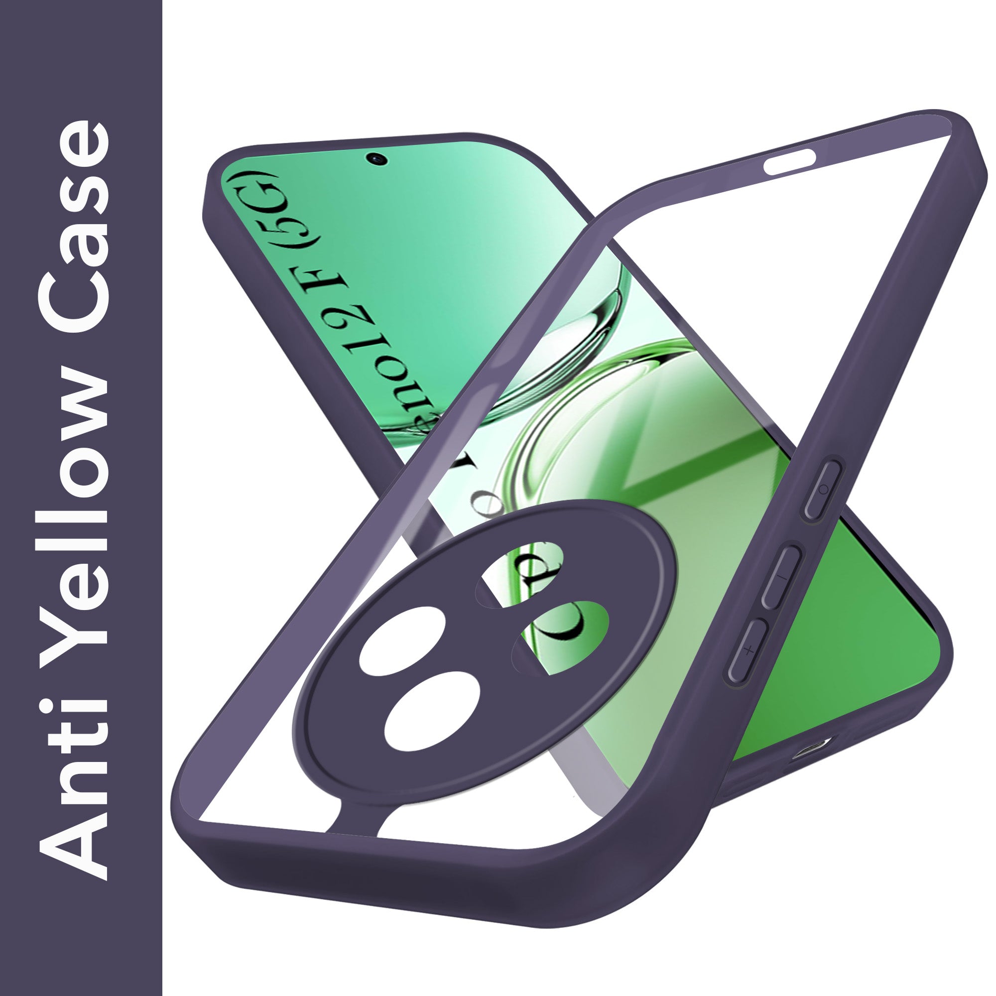 For Oppo Reno 12F Back Cover Case (Lifetime Anti Yellow | Anti Scratch | Crystal Clear Shockproof)