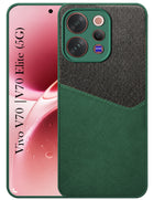 For Vivo V70 | Vivo V70 Elite 5G Back Cover Case (Dual PU Leather Stitch | Professional Minimalist | Soft and Flexible)