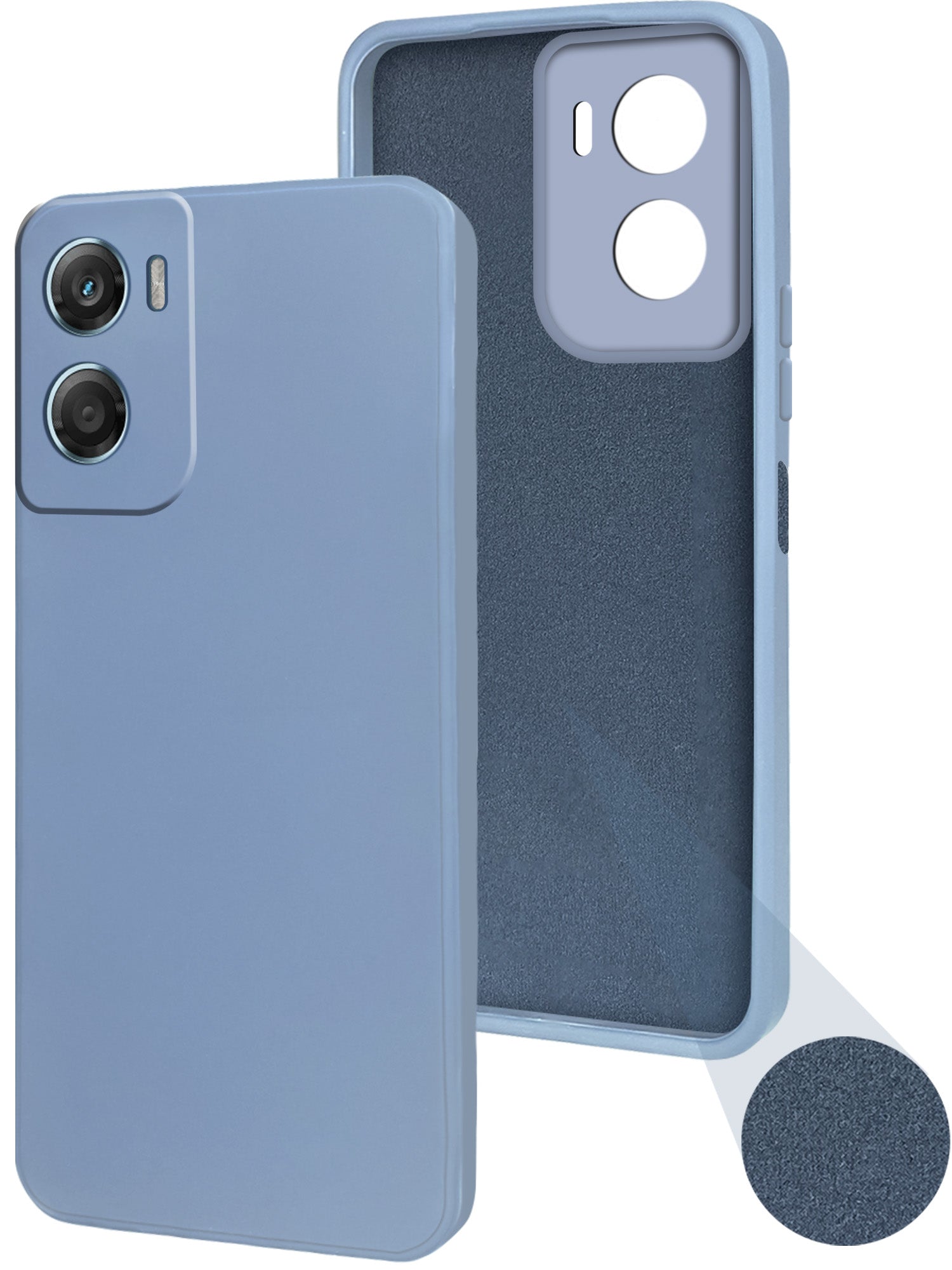 For Motorola Moto G06 Power Back Cover Case (Matte Finish Silicone with Inside Fiber Cloth)