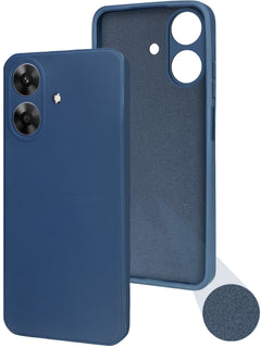 For Realme C61 | Realme Narzo N61 Back Cover Case (Matte Finish Silicone with Inside Fiber Cloth)