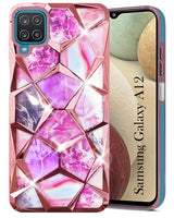 For Samsung Galaxy A12 Back Cover Case (Dual Design Glitter Sparkle and Detachable Diamond Print Case | Soft and Flexible)