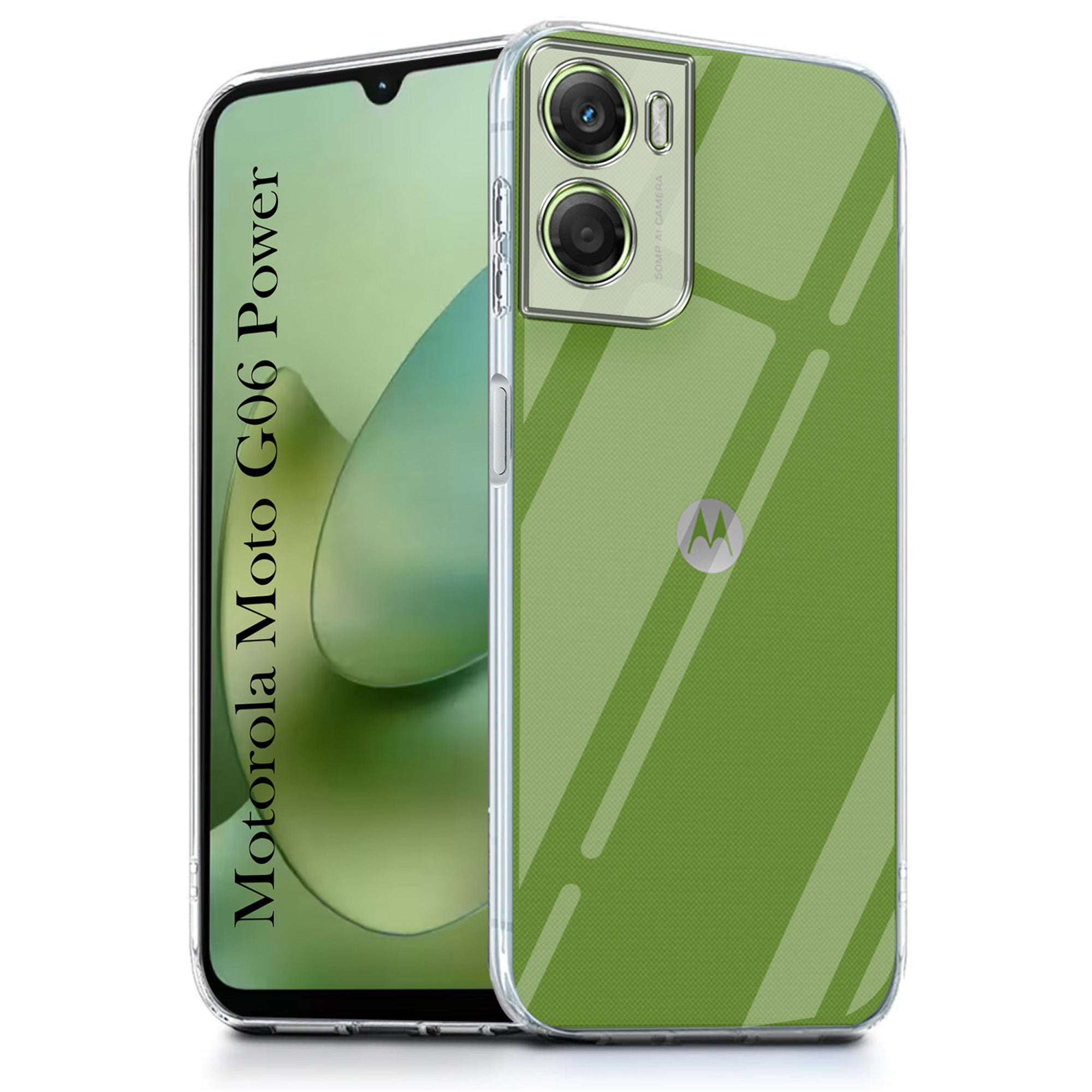 For Motorola Moto G06 Power Back Cover Case Silicone (Clear Shockproof Case with Camera Protection | Soft and Flexible | Transparent)