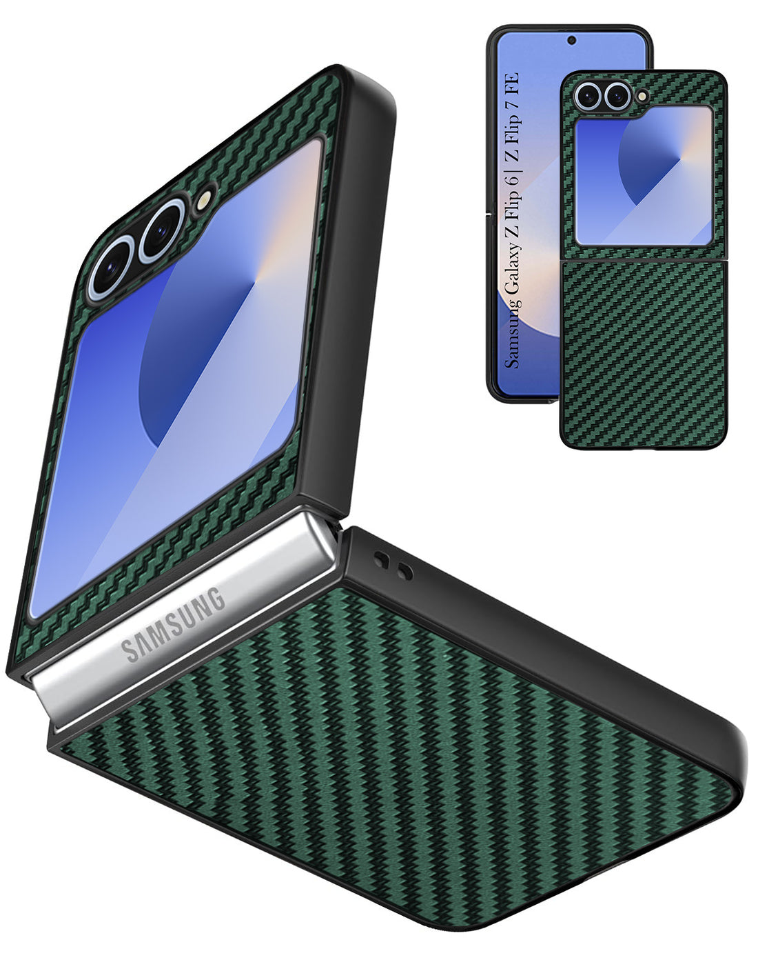 For Samsung Galaxy Z Flip 6 5G | Samsung Galaxy Z Flip 7 FE Back Flip Case Cover (Craft Printed Design | Hybrid Texture | Inside Microfiber Cloth)