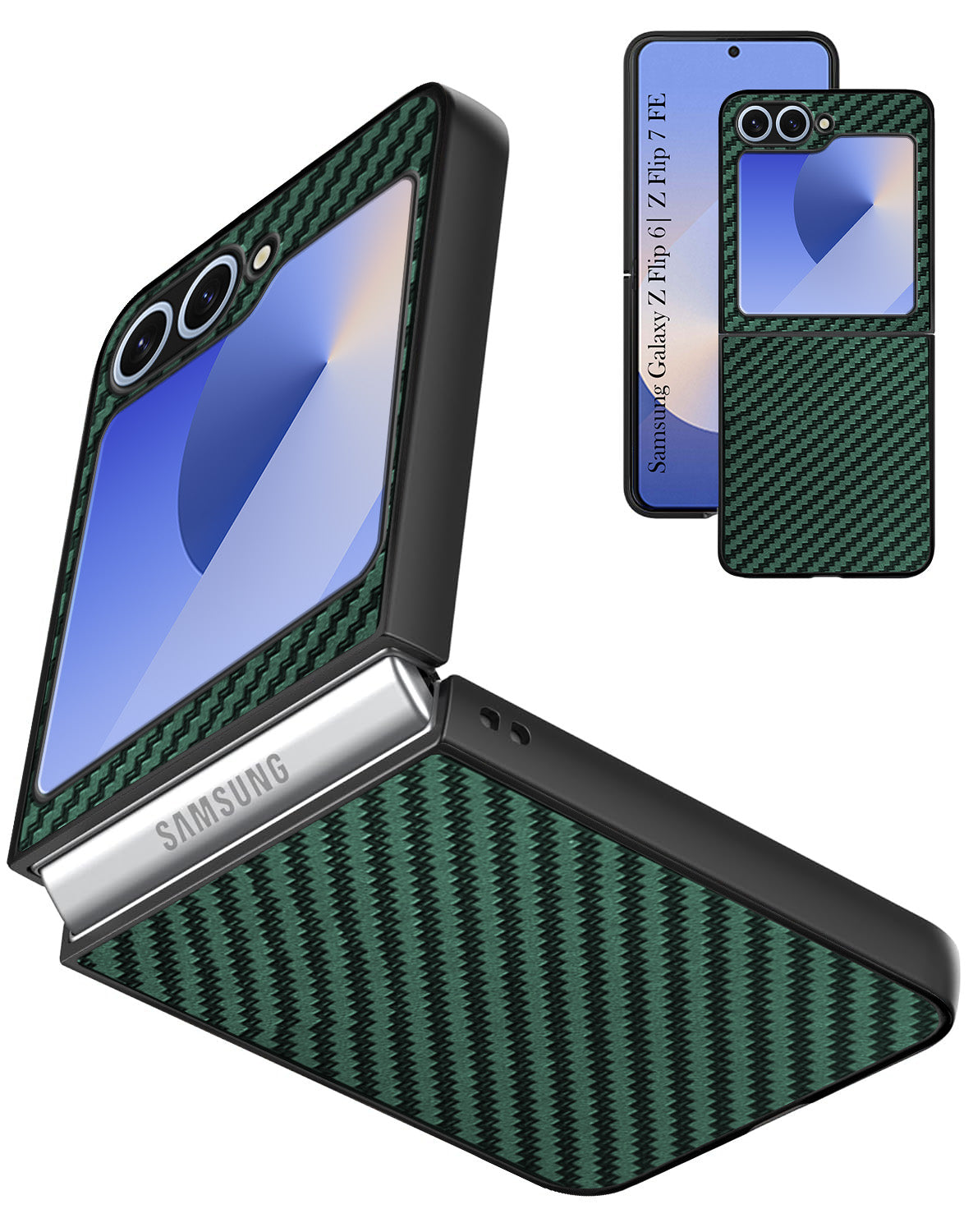 For Samsung Galaxy Z Flip 6 5G | Samsung Galaxy Z Flip 7 FE Back Flip Case Cover (Craft Printed Design | Hybrid Texture | Inside Microfiber Cloth)