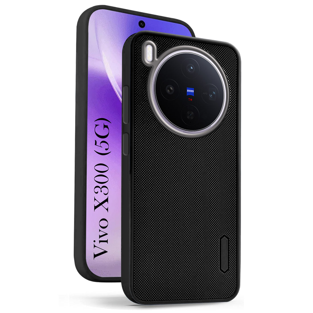 For Vivo X300 5G Rubberised (Textured Grip Design | Micro-Fiber Cloth Inside | Slim and Light Weight | Soft Touch and Feel)