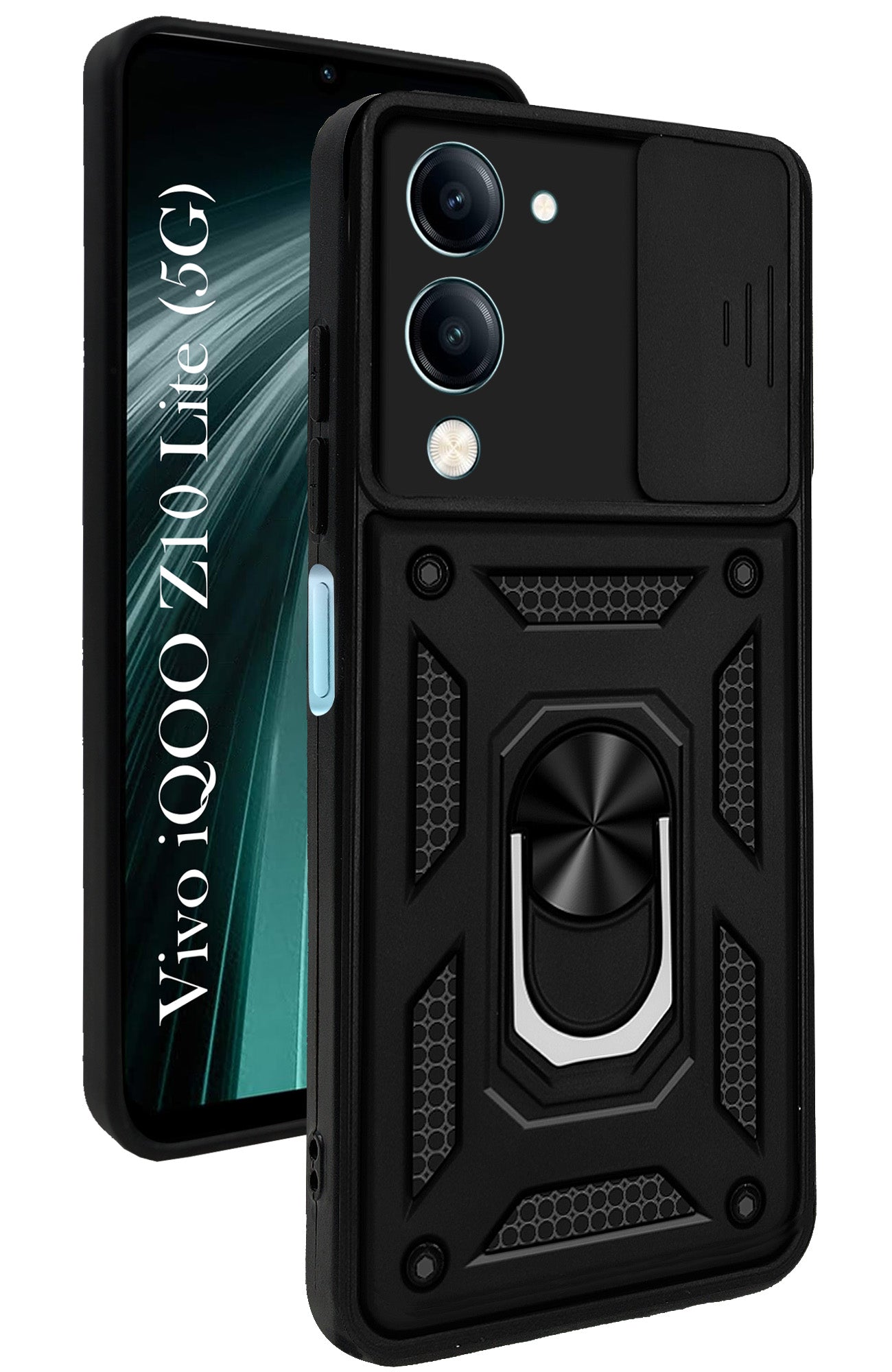 For Vivo iQOO Z10 Lite Back Cover Case (Hybrid Dual Armor Polycarbonate)