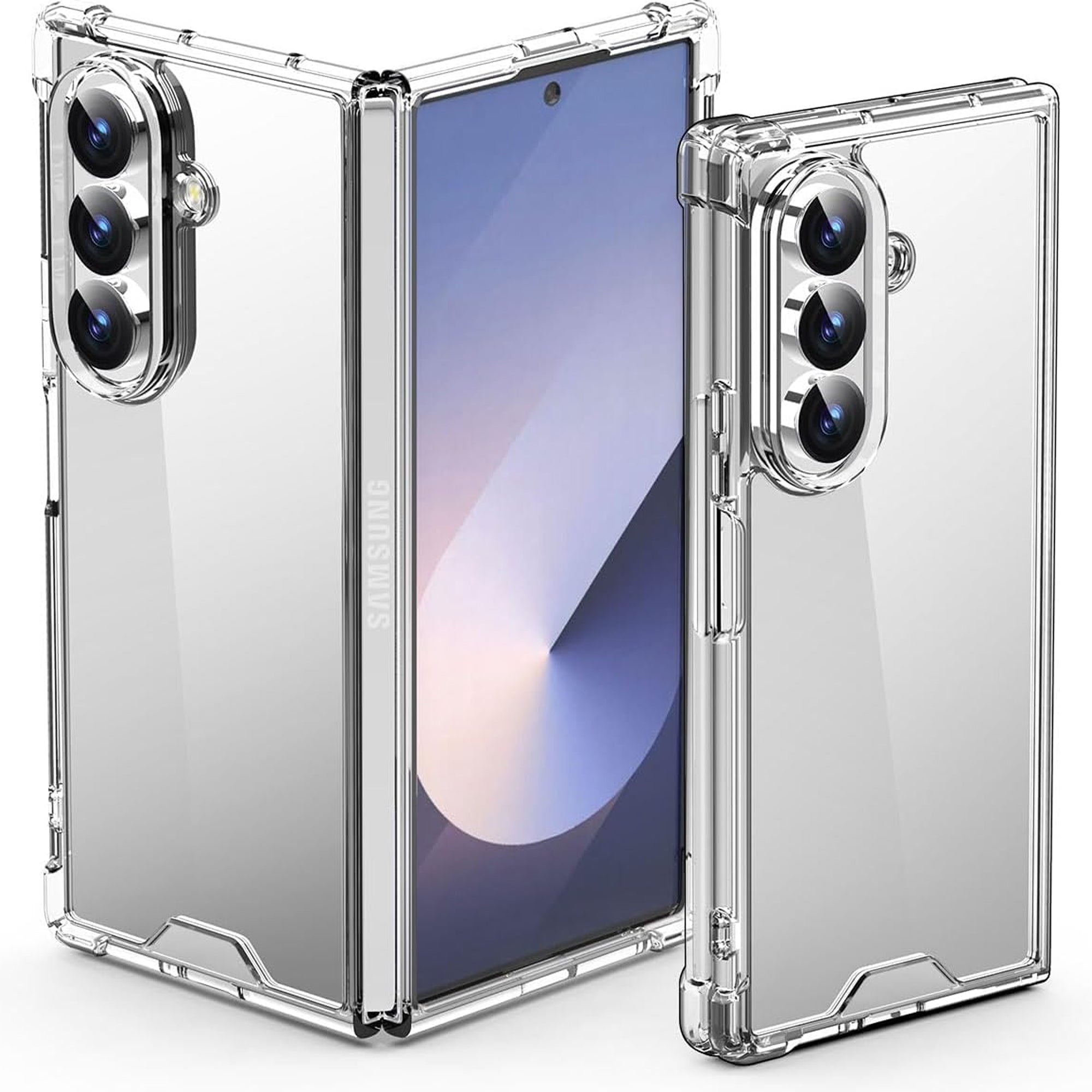 For Samsung Galaxy Z Fold 7 Back Cover ( Shockproof Crystal Clear Case |  Drop & Camera Protection | Hard Polycarbonate)