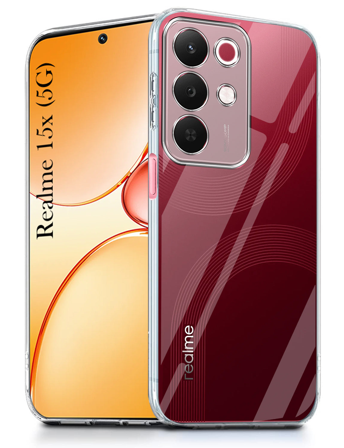 For Realme 15X Back Cover Case Silicone (Clear Shockproof Case with Camera Protection | Soft and Flexible | Transparent)