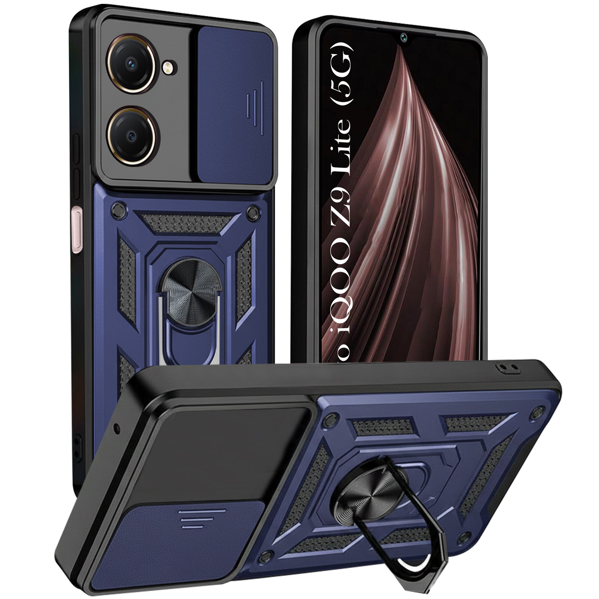 For Vivo iQOO Z9 Lite 5G Back Cover Case (Hybrid Dual Armor Polycarbonate)