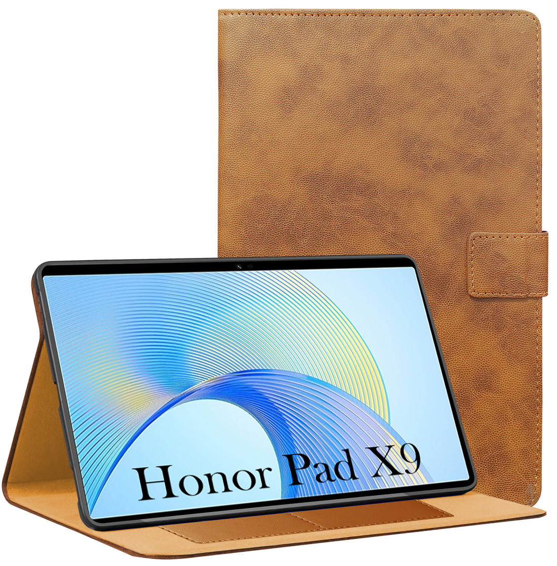 For Honor Pad X9 10 Inch Flip Cover Folio Cover (PU Leather | Multi-Angle Smart Stand | Card Storage Slots | Silicone Back Pouch)