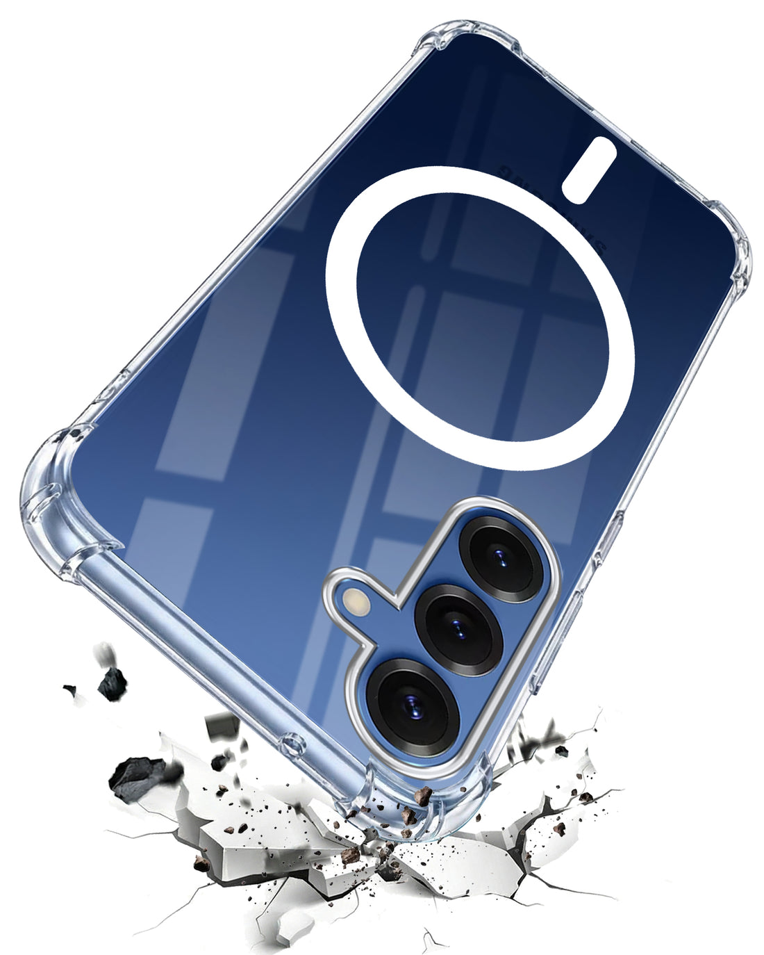 For Samsung Galaxy S25 Back Cover Shockproof Crystal-Clear (Magsafe Wireless Support | Drop & Camera Protection | Hard Polycarbonate)