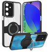 For Samsung Galaxy M16 5G | Samsung Galaxy F16 5G Back Cover Case with stand (Built-in Ring Holder Kickstand | Lifetime Anti Yellow | Camera Protection)