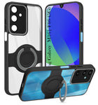 For Samsung Galaxy M16 5G | Samsung Galaxy F16 5G Back Cover Case with stand (Built-in Ring Holder Kickstand | Lifetime Anti Yellow | Camera Protection)