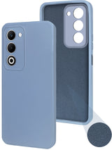 For Oppo A5 5G Back Cover Case (Matte Finish Silicone with Inside Fiber cloth |Blue)