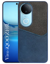 For Vivo iQOO Z10R Back Cover Case (Dual PU Leather Stitch | Professional Minimalist | Soft and Flexible)