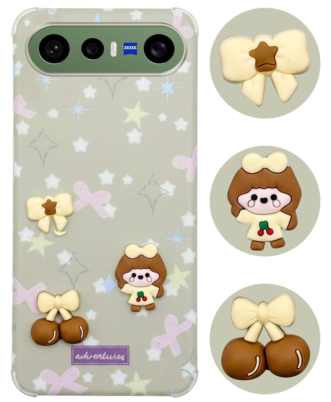 For Vivo X300 FE Back Cover Case (3D Cute Cartoons | Hard Back Side Soft | Matte Premium Finish | HD Printing)