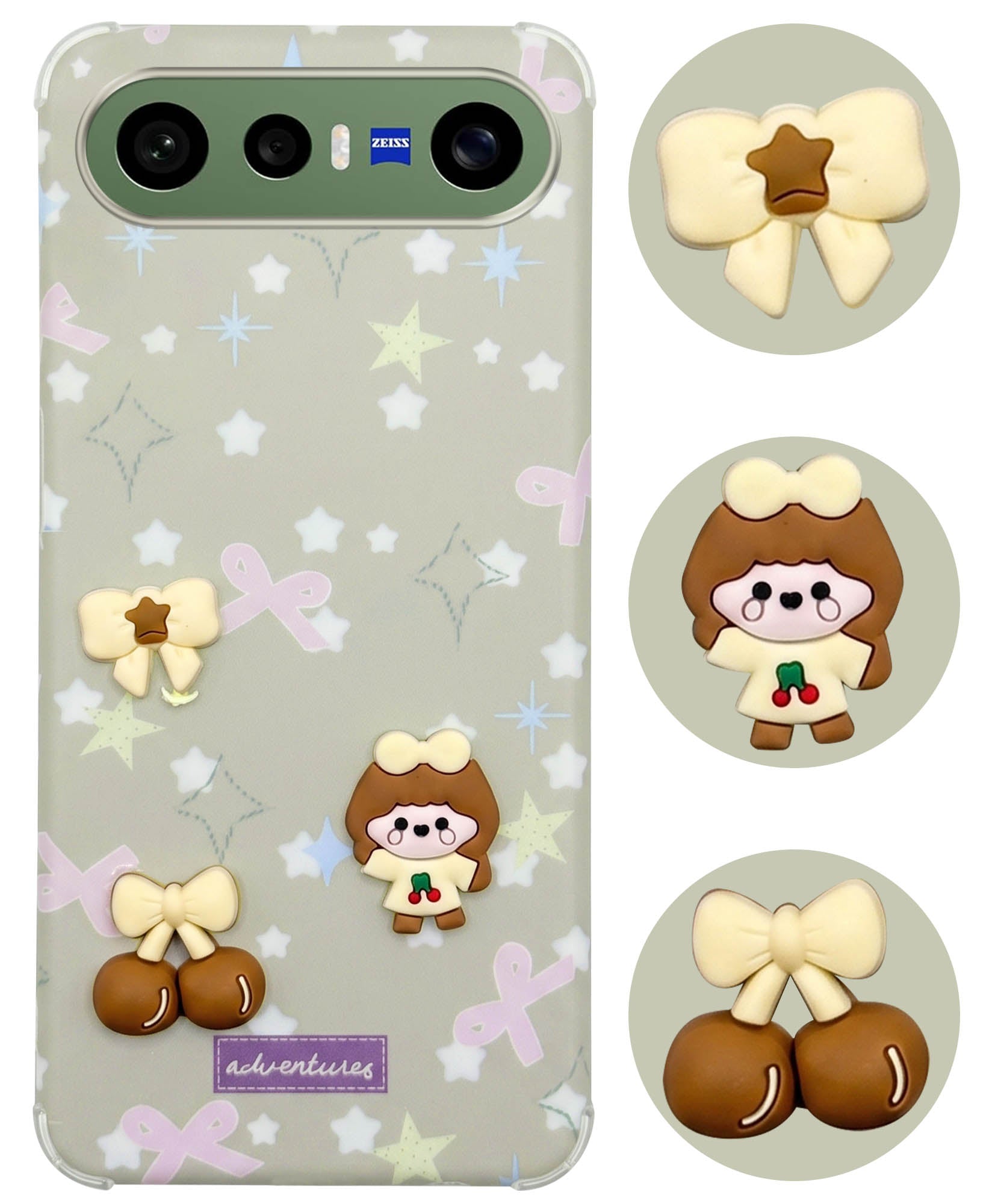 For Vivo X300 FE Back Cover Case (3D Cute Cartoons | Hard Back Side Soft | Matte Premium Finish | HD Printing)