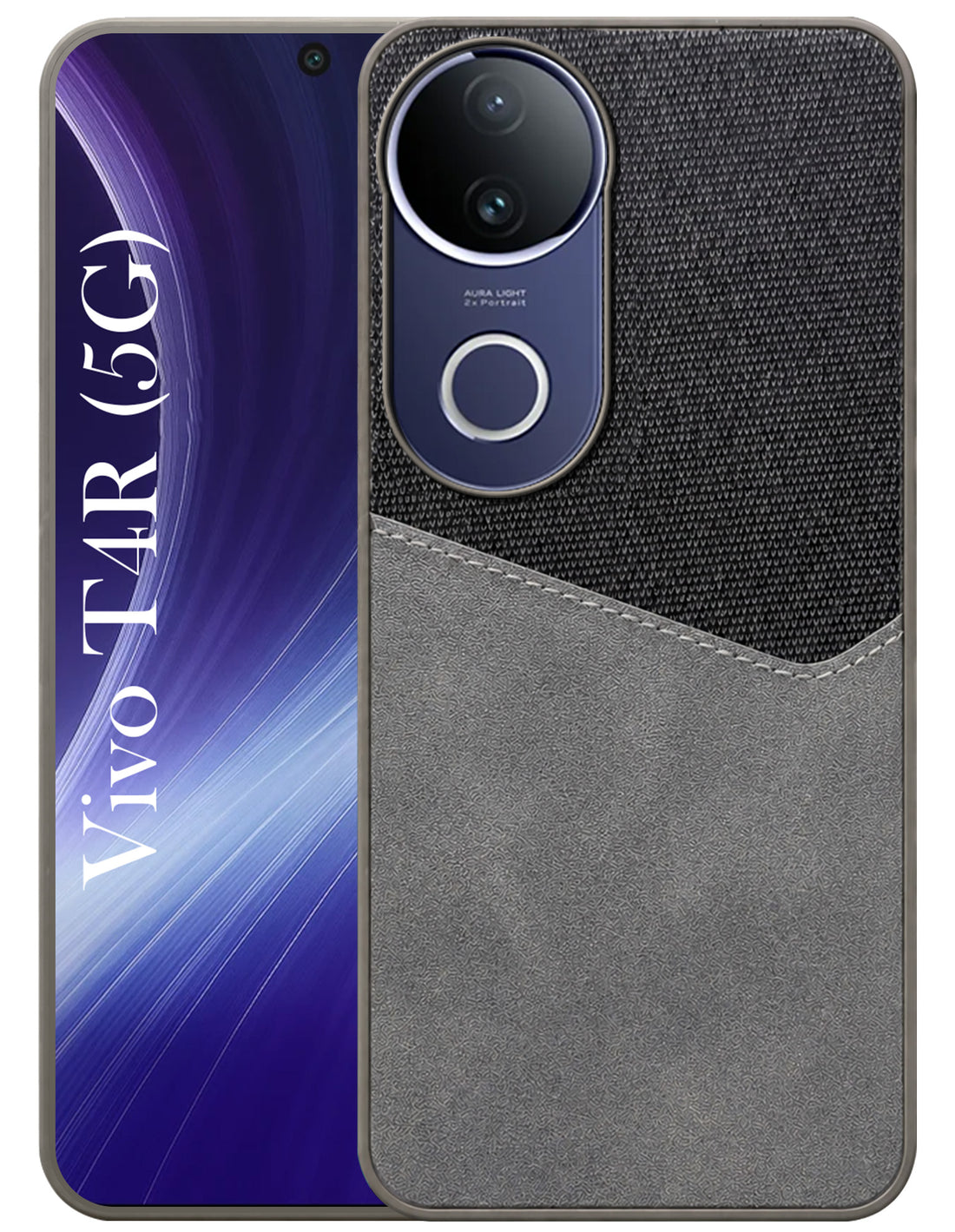 For Vivo T4R Back Cover Case (Ultimate Shockproof Bumpers | Anti Yellow | Rugged Armor | Hybrid PC | Black )