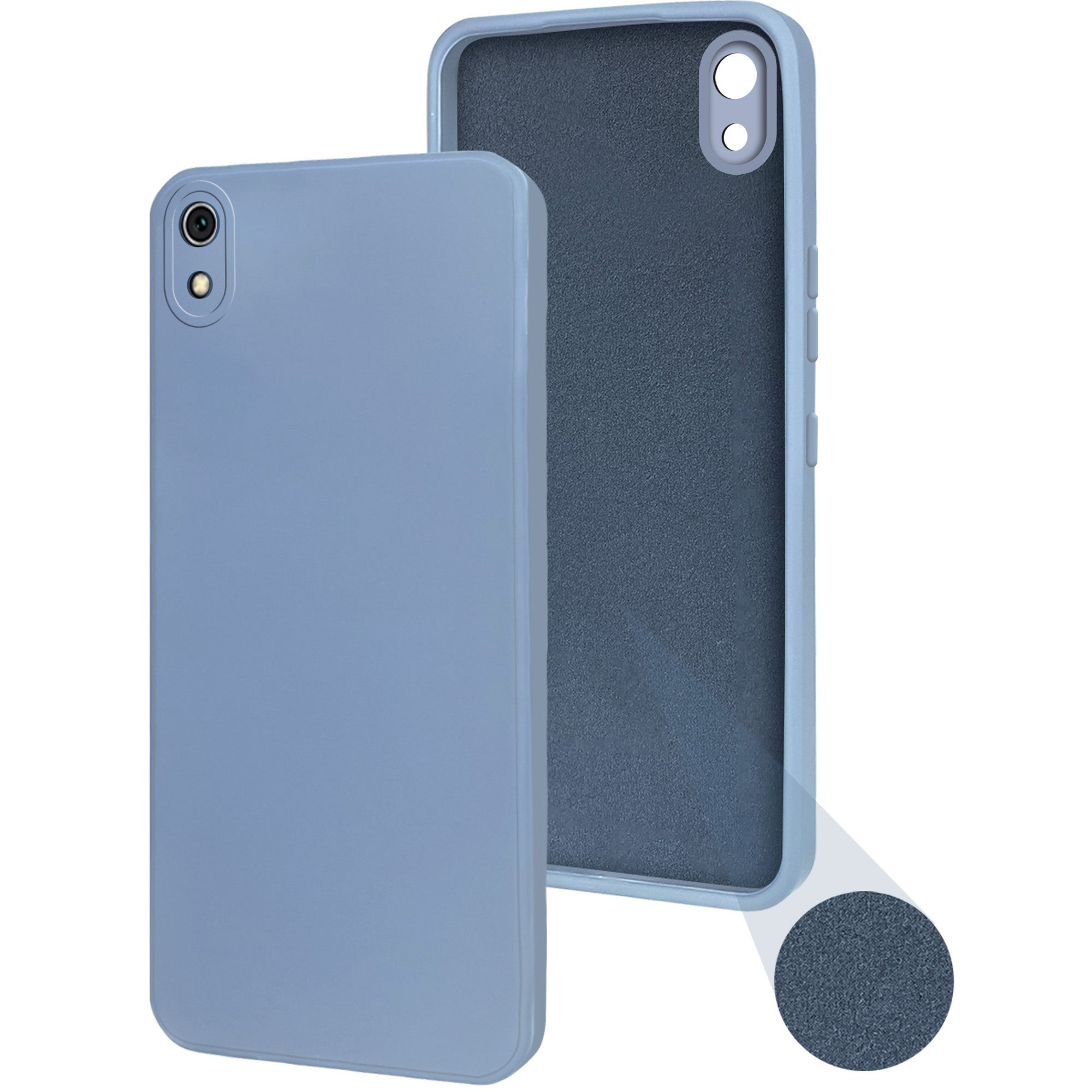 For Xiaomi Mi Redmi 7A Back Cover Case ( Matte Finish Silicone with Inside Fiber cloth)