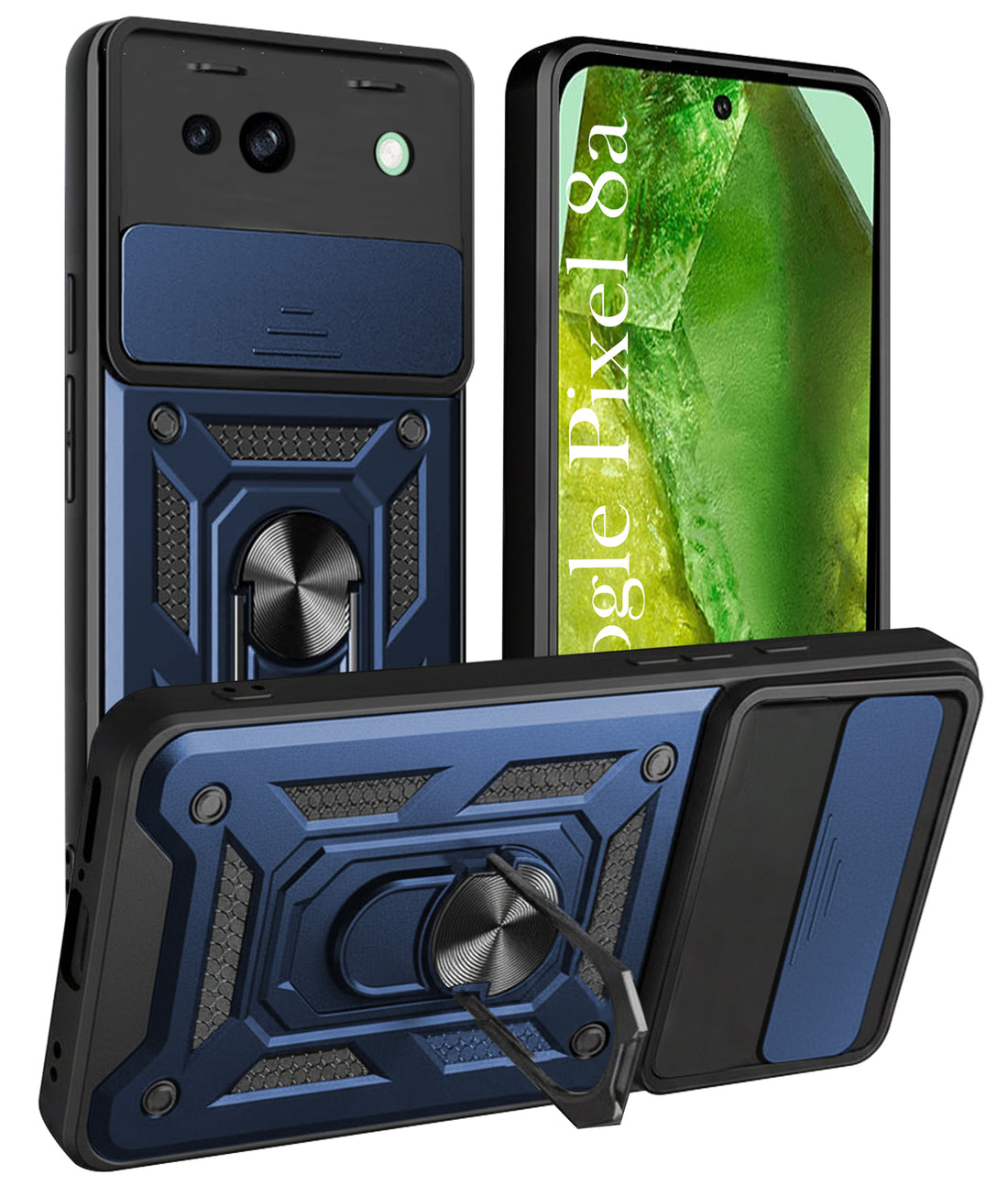 For Google Pixel 8a Back Cover Case (Hybrid Dual Armor Polycarbonate)