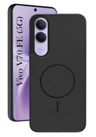 For Vivo V70 FE 5G Back Cover Case PU Leather (Texture Grip Design | Professional Minimalist | Camera Protection | Soft and Flexible)