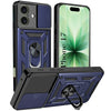 For Apple iPhone 17 Back Cover Case (Sliding Shutter Camera Protection | Polycarbonate |Ring Holder Kickstand)