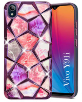 For Vivo Y91i Back Cover Case (Dual Design Glitter Sparkle and Detachable Diamond Print Case | Soft and Flexible)